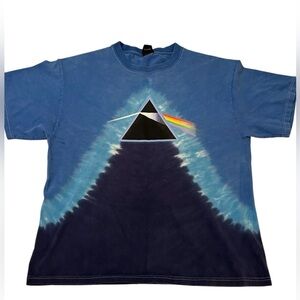 PINK FLOYD DARK SIDE OF THE MOON blue tie-dye Anthill Trading Med* see note Vtg.